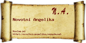 Novotni Angelika névjegykártya